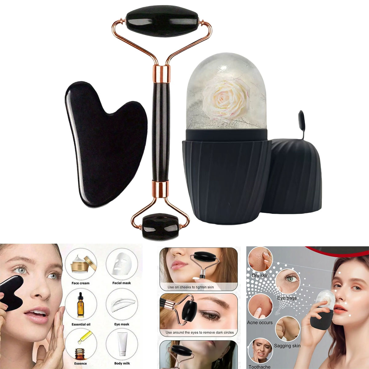 Skincare Ingredients Checker - Set Rol Wajah Es 1/2/3 Buah