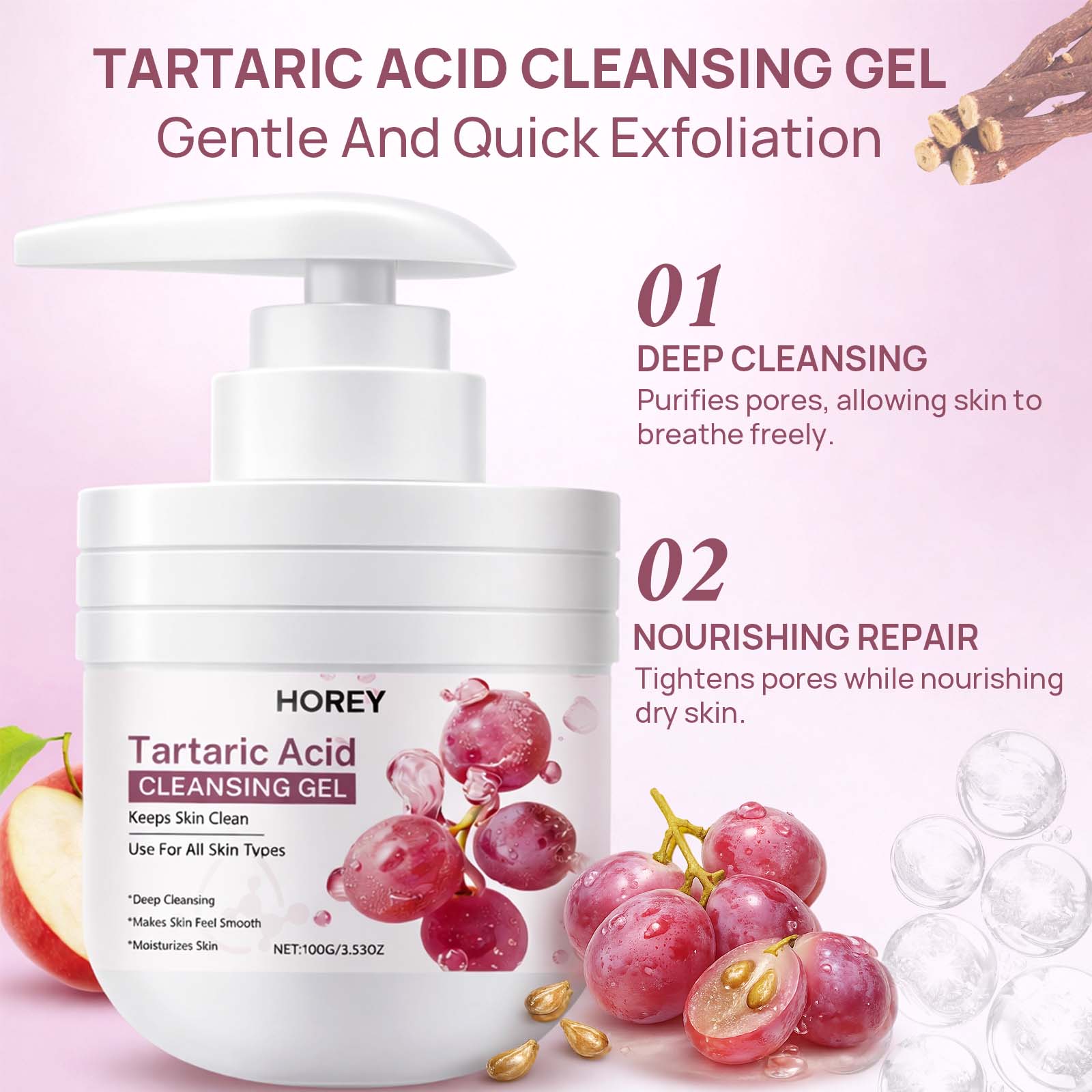 Gel Pembersih Asam Tartarat Pe - Licorice Root Extract ulasan dan harga